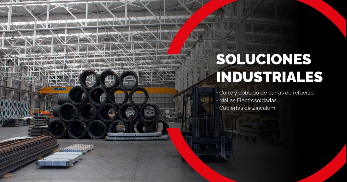 Soluciones industriales Ebema: corte y doblado de barras, mallas electrosoldadas y cubiertas de zincalum