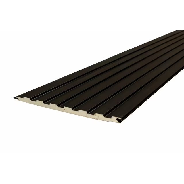 Siding Metal PI Negro 385 x 16 mm 3,8 m