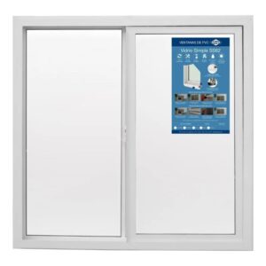 Ventana PVC Monocapa 121 x 100 cm 4 mm Blanca