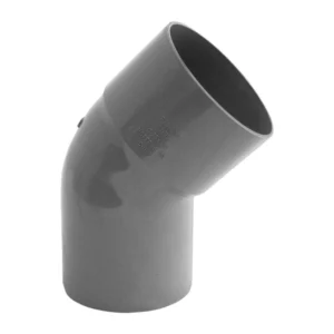 Codo 45° PVC Sanitario Gris 40 mm para Cementar