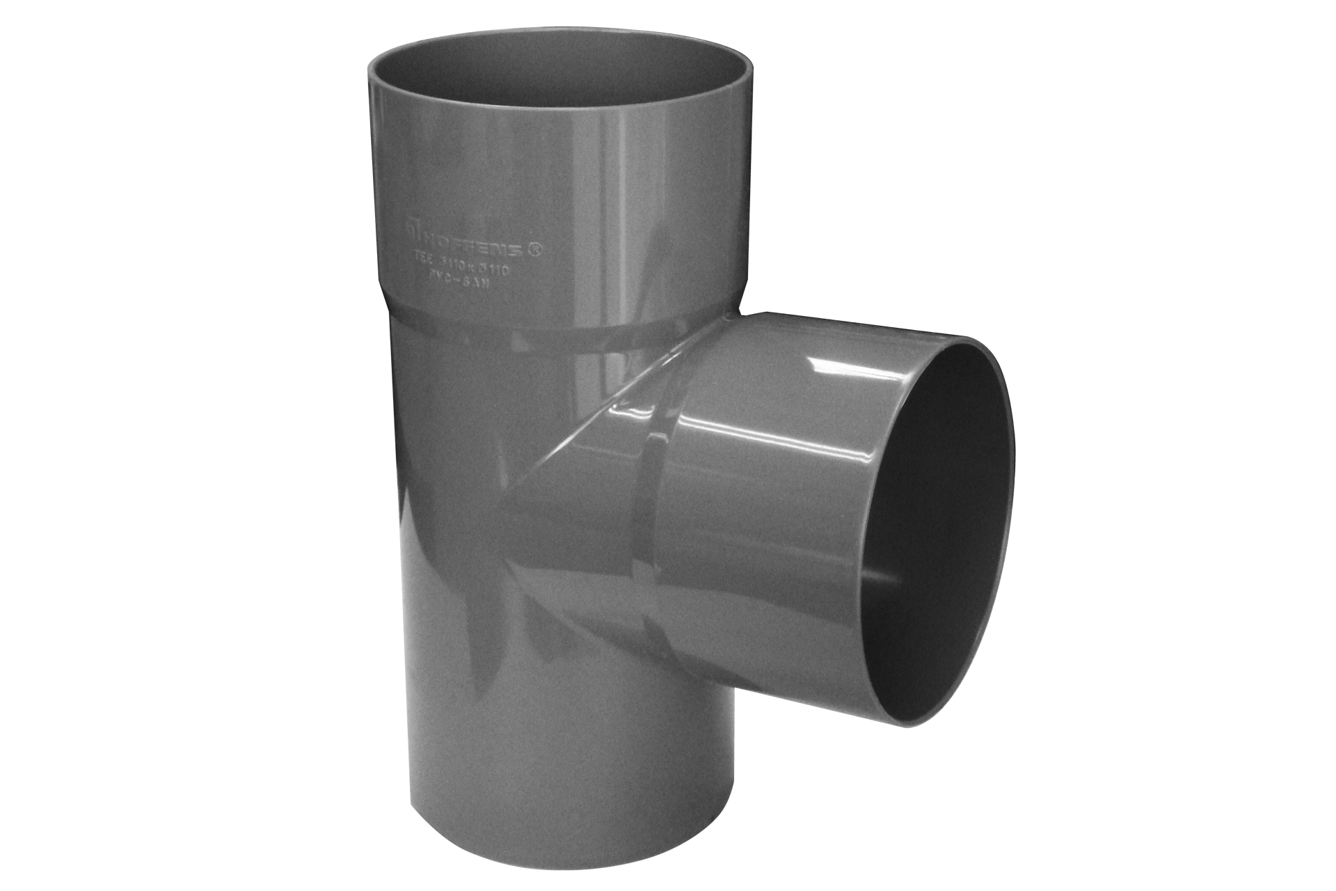 Tee PVC Sanitario Gris 110 x 110 mm