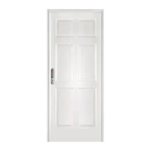 Puerta Acero Blanca Exterior 6 Paneles 75 cm x 2 m